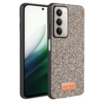 Onegif Xiaomi Redmi 15 4G Bright Simli Kapak - Gümüş