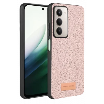 Onegif Xiaomi Redmi 15 4G Bright Simli Kapak - Pembe