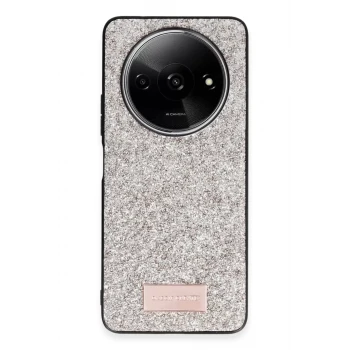 Onegif Xiaomi Redmi A3 4G Bright Simli Kapak - Gold