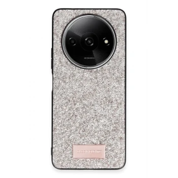 Onegif Xiaomi Redmi A3 4G Bright Simli Kapak - Gold