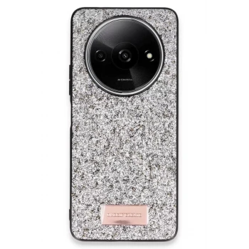 Onegif Xiaomi Redmi A3 4G Bright Simli Kapak - Gümüş