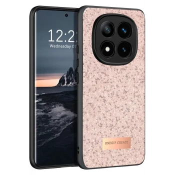 Onegif Xiaomi Redmi Note 14 Pro 4G Bright Simli Kapak - Pembe