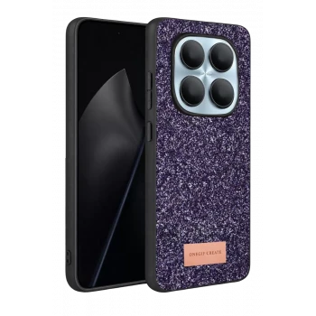 Onegif Xiaomi Redmi Note 15 4G Bright Simli Kapak - Derin Mor