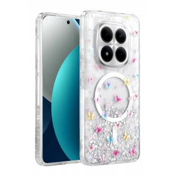 Onegif Xiaomi Redmi Note 15 Pro 4G Misk Simli Magsafe Kapak - Desen 4
