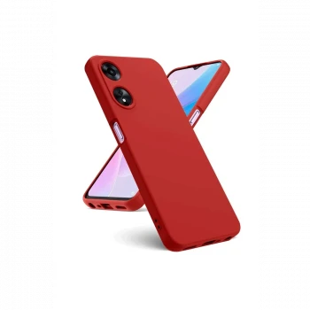 Oppo A38 Kılıf First Silikon - Kırmızı