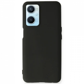 Oppo A96 Kılıf First Silikon - Siyah