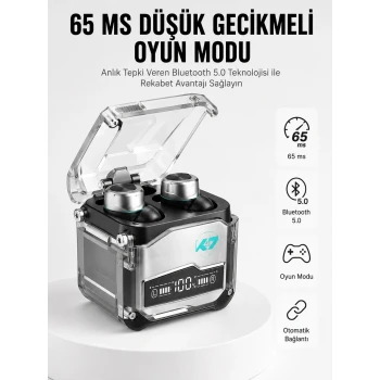 Oyuncu Kulaklığı Yeni Mekanik Kablosuz Kulaklık İos Android Uyumlu