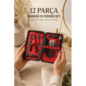 Paslanmaz Çelik Uçlu 17 Parça Profesyonel Manikür ve Pedikür Seti
