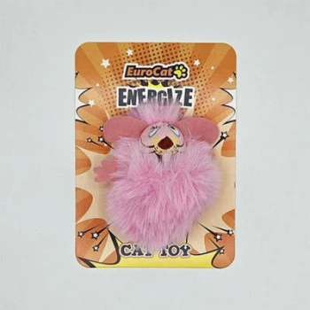 Pembe Tüylü Fare Kedi Oyuncağı