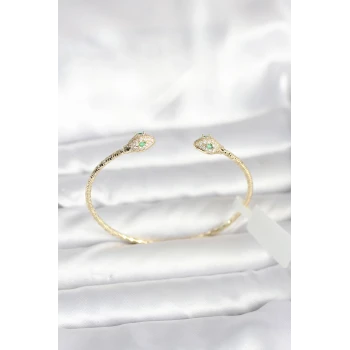 Pirinç Gold Renk Yılan Model Bileklik