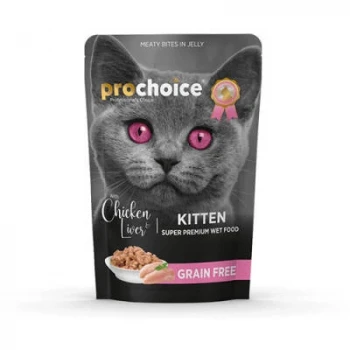Pouch Tavuklu ve Ciğerli Tahılsız Yavru Kedi Konservesi 85 Gr