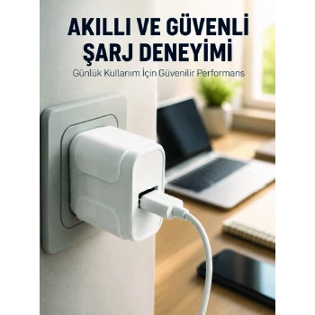 Pratik ve Kompakt Tasarımlı 12W USB Telefon Şarj Adaptörü