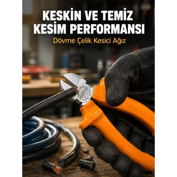 Profesyonel Kullanıma Uygun Dövme Çelik Yan Keski