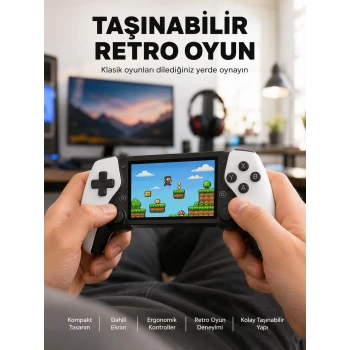 PS1 GBA NES Oyun Destekli Retro Cihaz Yeni Nesil