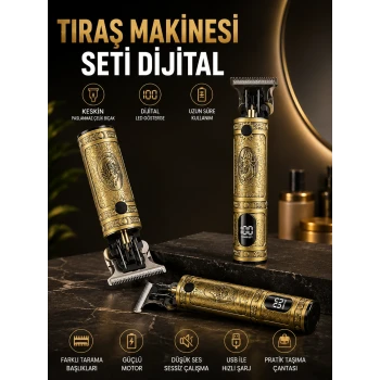 RD 378 Çizik Tıraş Makinesi Seti Dijital
