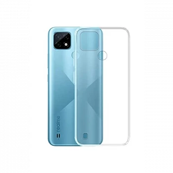Realme C21 Kılıf Deluxe 2mm Şeffaf Silikon - Şeffaf