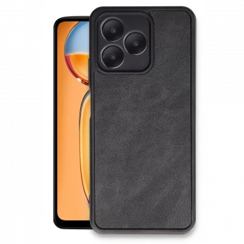 Realme Note 50 4G Kılıf Aras Deri Kapak - Siyah