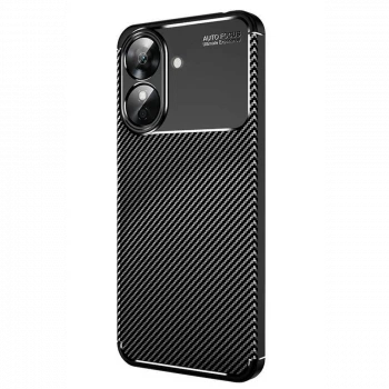 Realme Note 60 Kılıf Auto Focus Karbon Kapak - Siyah