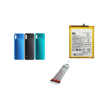REDMİ 9A ARKA BATARYA KAPAĞI ,BATARYA VE B7000 YAP