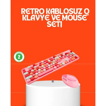 Retro Tarz Bluetooth 5.1 Klavye – Win/OSX/Android/iOS Uyumlu