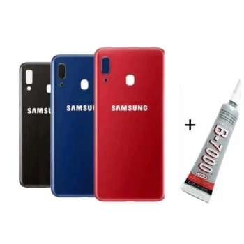 SAMSUNG A20 Arka Batarya Pil Kapağı KIRMIZI (B7000
