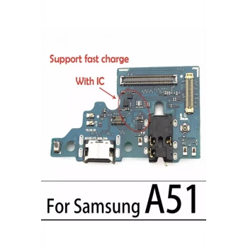 Samsung A51 Mikrofonlu Şarj Soketi Bordu Anten Sok