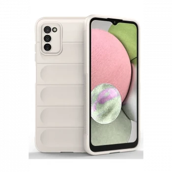 Samsung Galaxy A03S Kılıf Optimum Silikon - Krem