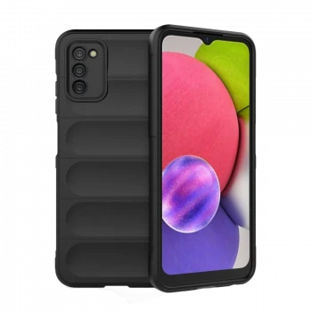 Samsung Galaxy A03S Kılıf Optimum Silikon - Siyah
