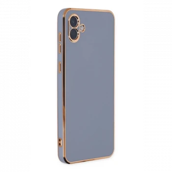 Samsung Galaxy A04 Kılıf Volet Silikon - Mavi