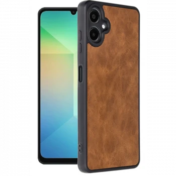 Samsung Galaxy A06 Kılıf Aras Deri Kapak - Taba