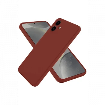 Samsung Galaxy A06 Kılıf First Silikon - Bordo