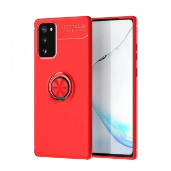 Samsung Galaxy Note 20 Kılıf Range Yüzüklü Silikon - Kırmızı