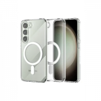 Samsung Galaxy S23 Plus Kılıf Magneticsafe Şeffaf Silikon - Şeffaf
