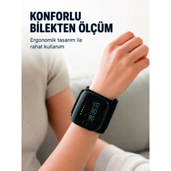 Şarj Edilebilir Bilekten Tansiyon Aleti Tek Tuşla Ölçüm