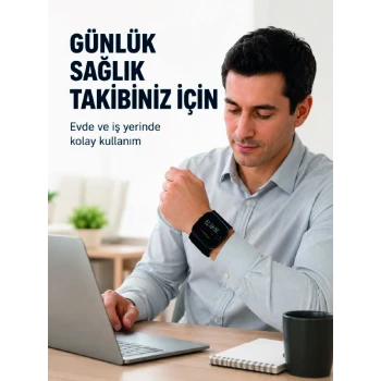 Şarjlı Bilekten Dijital Tansiyon Ölçer Geniş LCD Ekranlı