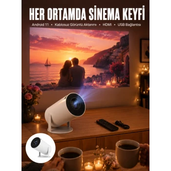 Sevgiliye Özel Hediye Ayaklı Sinema Projektörü Projeksiyon Yeni Nesil