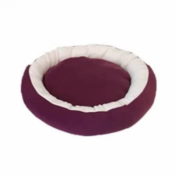 Simit Kedi ve Küçük Irk Köpek Yatağı Mor Beyaz