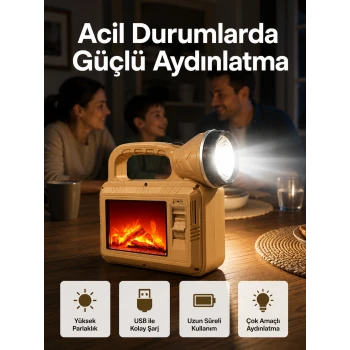 Solar Alev Lambası – Kamp, Bahçe ve Dış Mekan İçin