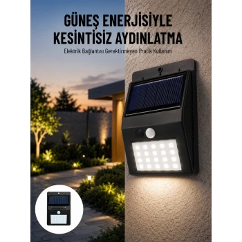 Solar Dekoratif Lambası Sensörlü Led Işık Bahçe Aydınlatma Yeni Nesil