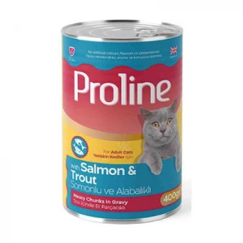 Somonlu ve Alabalıklı Sos İçinde Gravy Yetişkin Kedi Konservesi 6 Adet 400 Gr