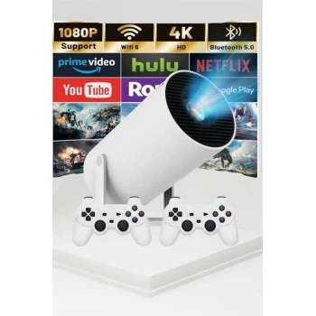 Taşınabilir Android Projeksiyon Ayaklı Çift Kollu 4K Çözünürlüklü Sinema Projeksiyonu