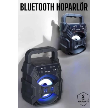 Taşınabilir Bluetooth Hoparlör Led Işıklı Uzun Pil Ömrü