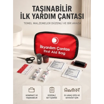 Taşınabilir İlk Yardım Seti Araç Ev Ofis İçin Pratik Çözüm