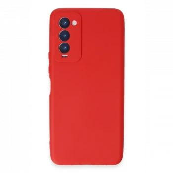 Tecno Camon 18 Kılıf First Silikon - Kırmızı