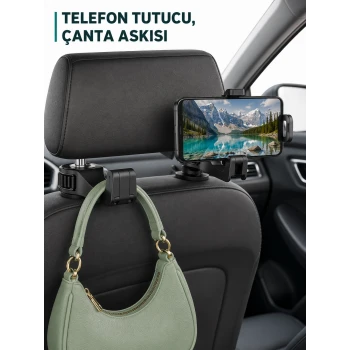 Telefon Tutucu Özellikli Araç İçi Çanta Askısı
