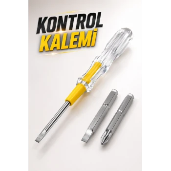 Test Cihazı Kontrol Kalemi Çift Başlıklı Şeffaf Elektrik Testi