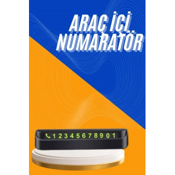 Tüm Araçlara Uyumlu Araç Içi Park Numaratör Oto Araç Numaratör