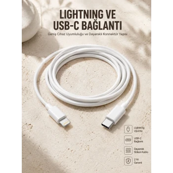 Type-C Ligtning 30W İOS Şarj Kablosu Hızlı Şarj Kablosu