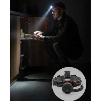 USB Type C Şarjlı Sensörlü Kafa Lambası Uzun Ömürlü Batarya