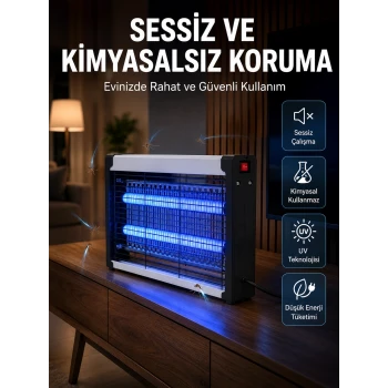 UV Işıklı Elektrikli Sinek ve Uçan Haşere Öldürücü Ev, Ofis ve İşletmeler İçin